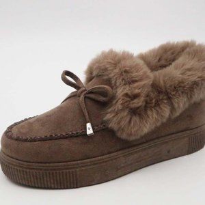 FAUX FUR SLIP ON BOOTIES